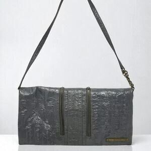 00s MATT AND NAT Vintage Gray Vegan Leather Recycled Plastic Shoulder Bag